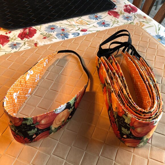Headbands by Sheila Bee Designs Traditional Thanksgiving Pumpkin Reversible - Picture 5 of 6